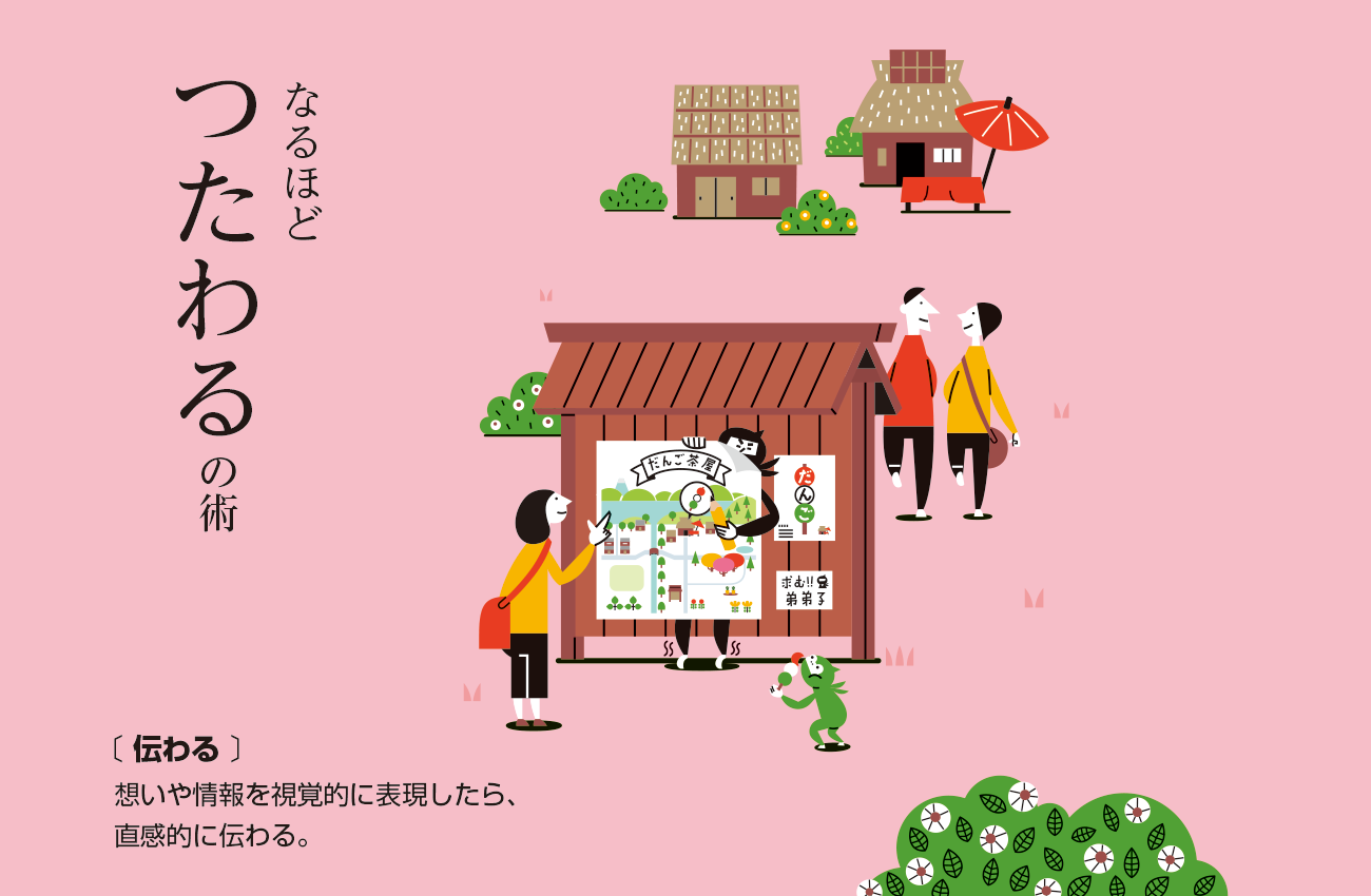 イラストで内容やイメージが伝わる